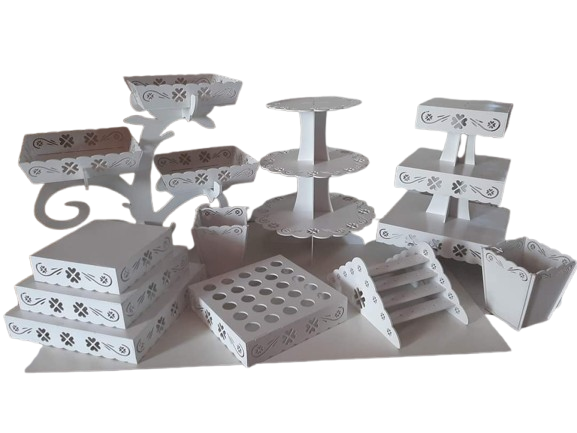 Kit festa em mdf branco