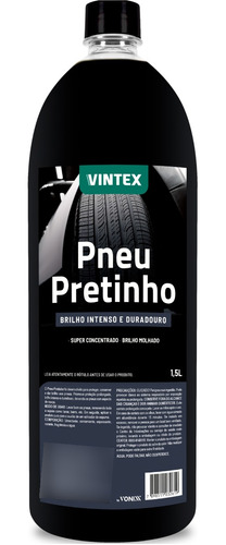Pneu Pretinho Vonixx Brilha Pneus Carro Moto Vintex 1,5l