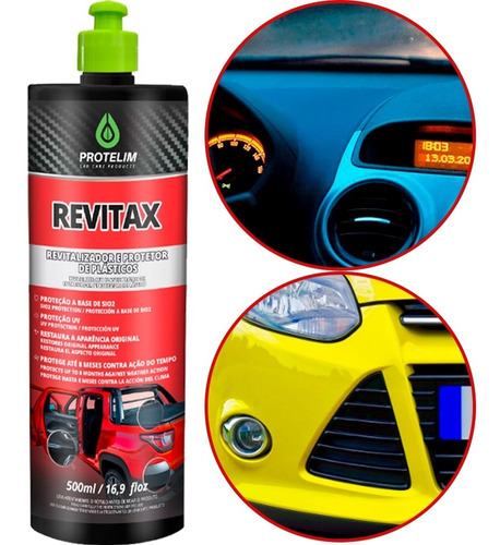 Revitax Protelim 500ml Revitalizador Protetor De Plasticos