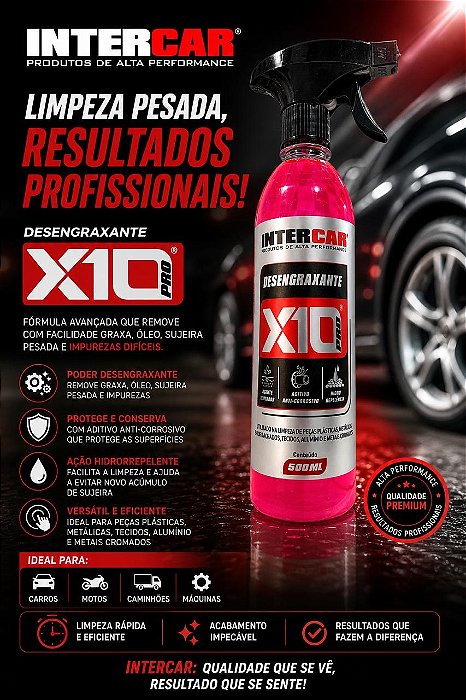 Desengraxante X10 Intercar
