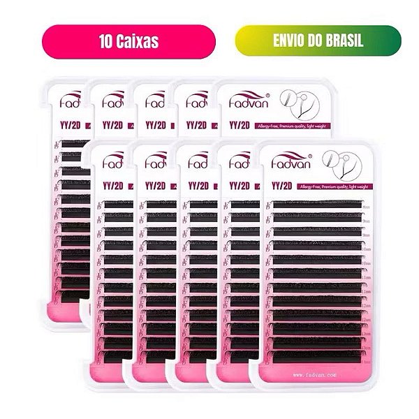 Cílios YY - Volume Brasileiro c/ 10 unidades - Fadvan