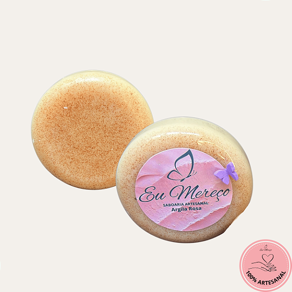 Sabonete Natural de Argila Rosa | Revitaliza e acalma peles sensíveis