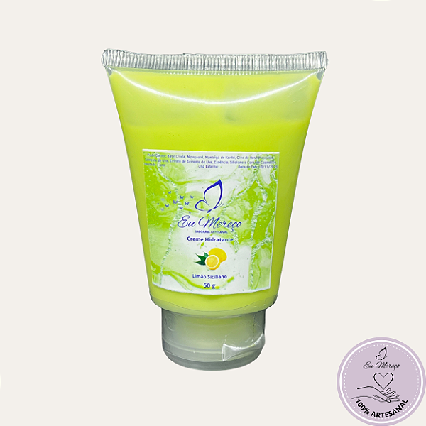 DUPLICADO - Creme Hidratante Artesanal Limão Siciliano | Hidratação Intensa - 60ml