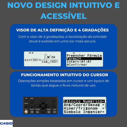 Spotech Calculadora Científica Casio FX991 LACW +300 Funções Ensino Médio e ...