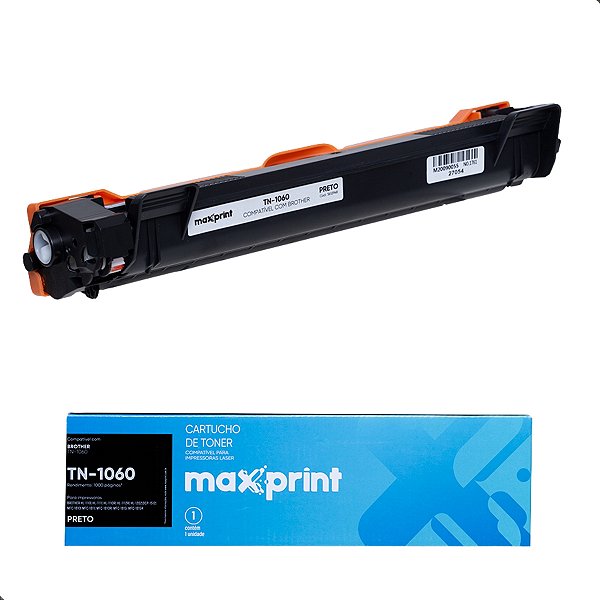 Toner Maxprint TN1060 Compatível impressoras Brother DCP1602 DCP1512 DCP1617NW HL1202 HL1212W, Rende 1000 Páginas