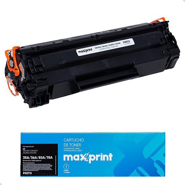 Toner 35A 36A 85A 78A Maxprint Universal Compatível com HP CB435A CB436A CE285A CE278A P/ Impressoras P1005,P1009,M1522,