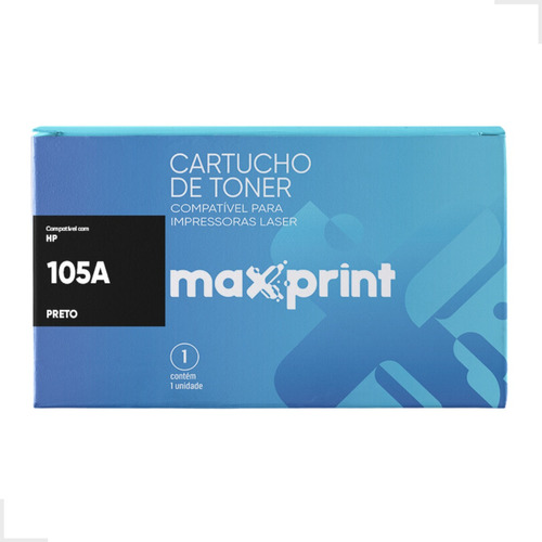 Toner 105A Maxprint Compatível HP W1105A 3K P/ Impressoras MFP 135A 135W 137FNW HP LASER 107A 107W