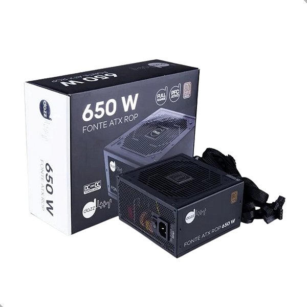 Fonte De Alimentação ATX 650w 80 Plus Bronze Pfc Ativo Computador PC Gamer