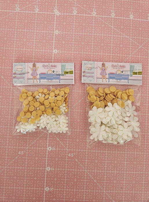 RECORTES DE FELTRO MINI MARGARIDAS