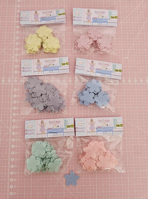 RECORTE FLORZINHA EM FELTRO 2 CM 30 UNIDADES