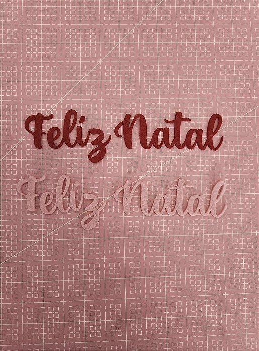 RECORTE DE FELTRO FELIZ NATAL 13 CM 6 UNIDADES