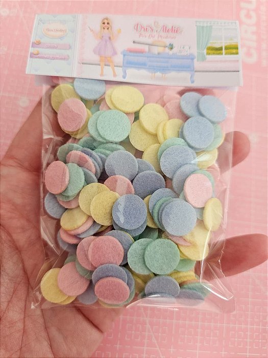 RECORTES DE FELTRO CIRCULOS DE 1,2 CM