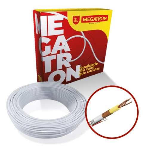 Cabo Coaxial 4mm + Bip 2x26 - Rf Dupla Blindagem ROLO 100 M Megatron