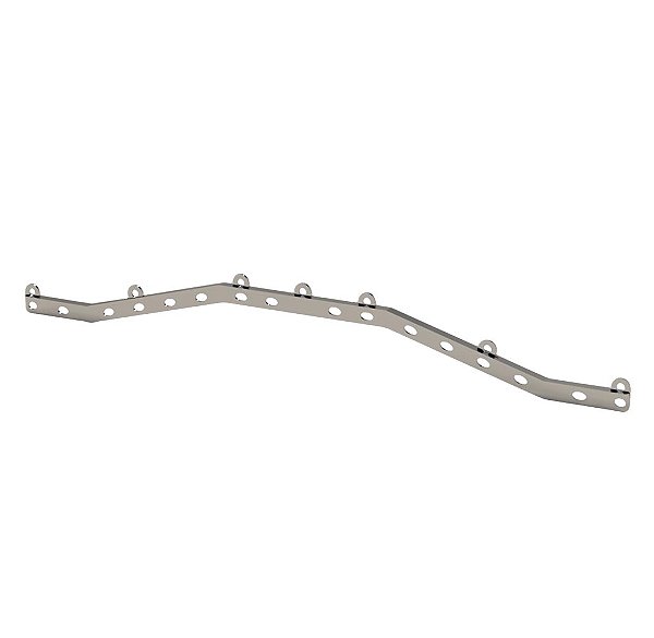 BARRA CHATA PULLEY CURVA 120 AJUSTÁVEL – INOX 304