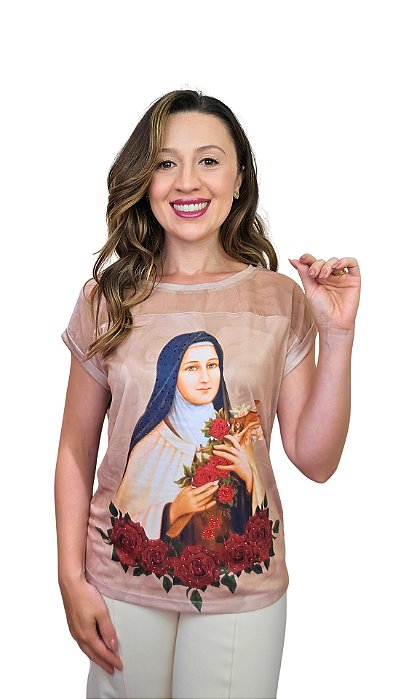 Santa Teresinha do Menino Jesus - Modelagem Tshirt com Pala