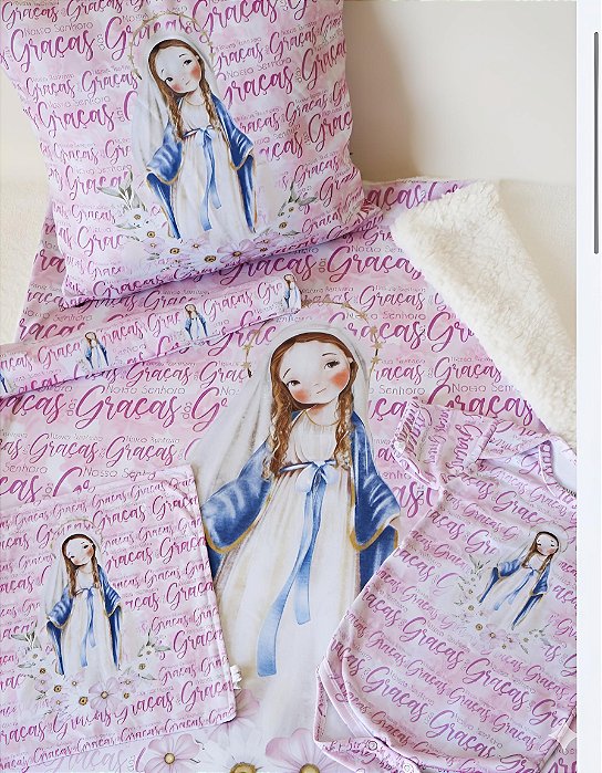 Kit Enxoval do bebe Graças Rosa