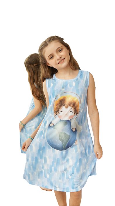 Camisola Infantil Menino Jesus Azul
