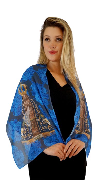 Echarpe Aparecida Azul