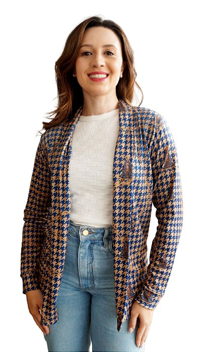 Cardigan Aparecida Pied de Poule