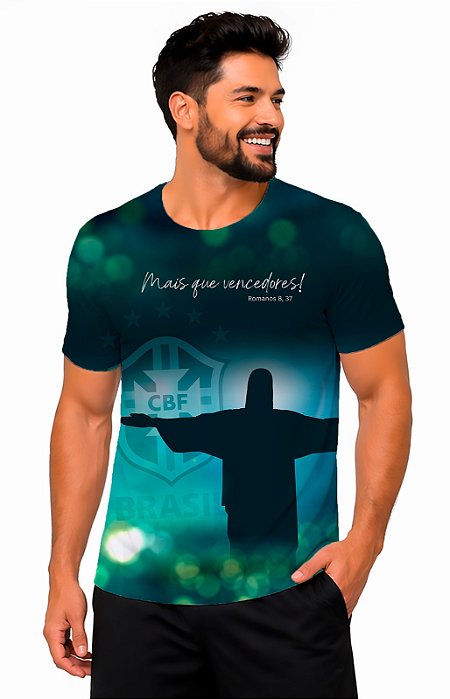 Camiseta Dry Cristo e Brasão