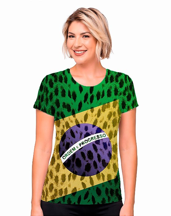 Camiseta Quadrada Feminina Dry Animal Print