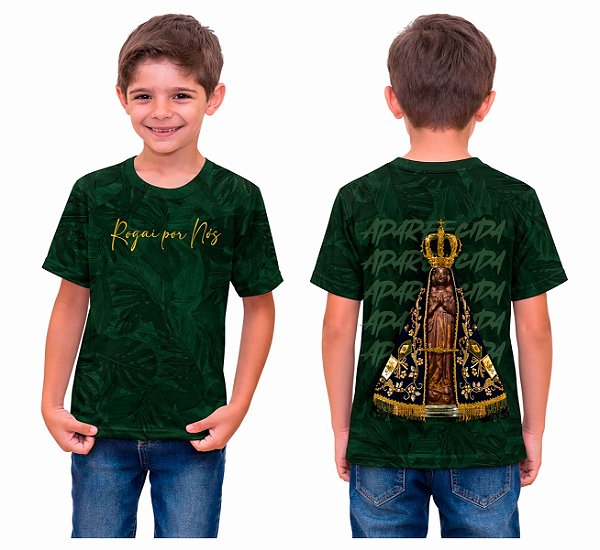 Camiseta Infantil Dry Aparecida Rogai por Nós