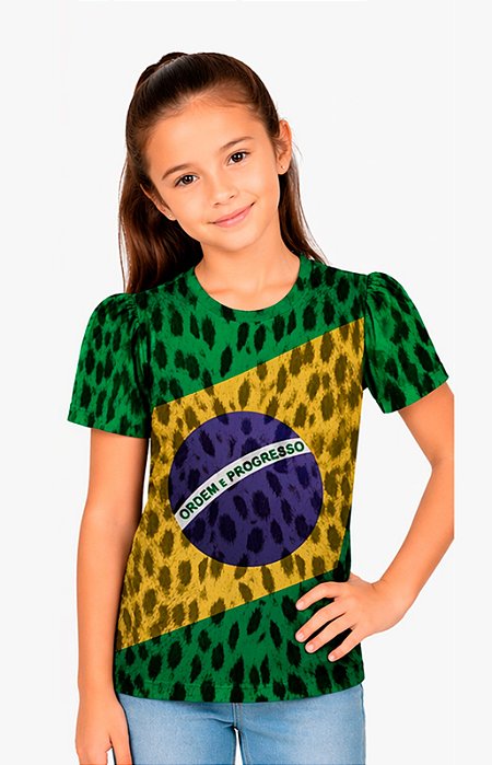 Camiseta Frufru Brasil Animal Print