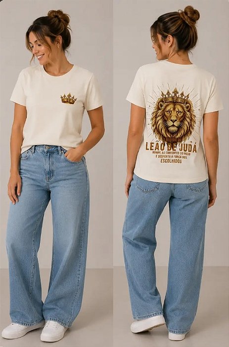 Quadrada Algodão Off White - Leão de Judá