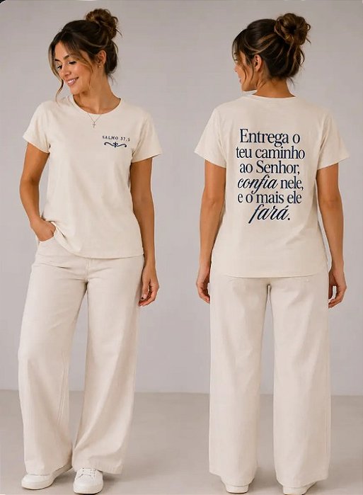 Quadrada Algodão Off White - Salmo 37,5