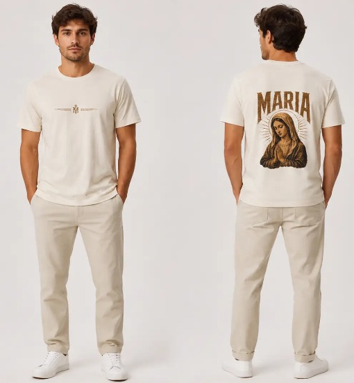 Camiseta Algodão Maria Off White