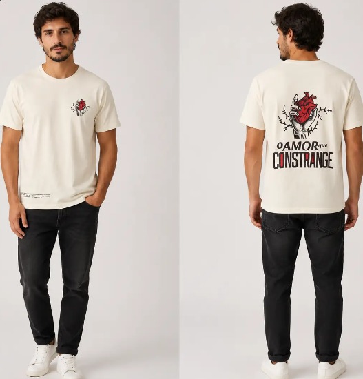 Camiseta Algodão O Amor Constrange Off White