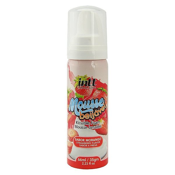 Mousse Beijável Para Massagem Sabor Morango - 66ML INTT