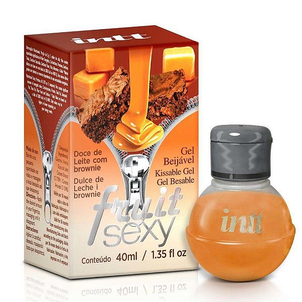 Gel Comestível Fruit Sexy - Doce de Leite com Brownie - Intt 40ml