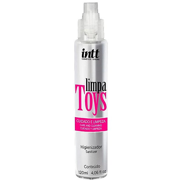LIMPA TOYS SPRAY Higienizador de Brinquedos Eróticos Com Ação Bactericida e Fungicida - INTT - IN0222