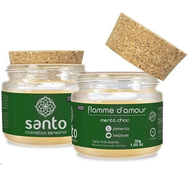 Vela Flamme D'Amour MENTA- Vela Beijável para Sexo Oral - 30g - SANTO - 6431