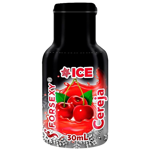 Gel Lubrificante Oral Beijável ICE Sabor CEREJA - 30ML - FOR SEXY