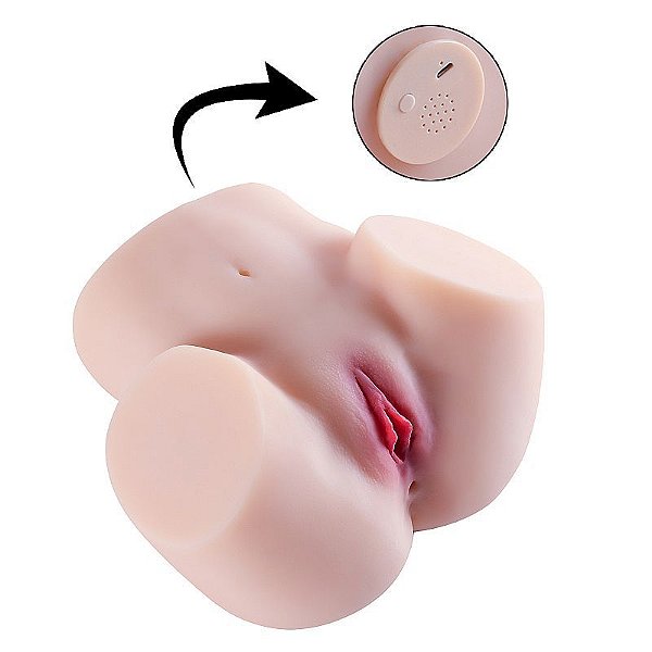 Masturbador Masculino Bunda Com Vagina e Ânus Super Realística e Com 10 Vibrações - M31 - 7785