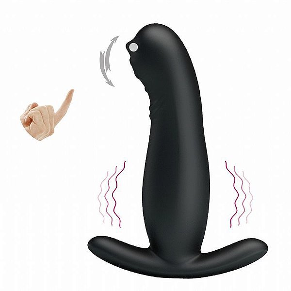 Massageador de Próstata com Movimento em Puro Silicone - Recarregável - 1187