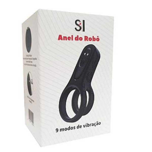 Anel Peniano Duplo com Vibrador - Recarregável - Robô - SI - 8691