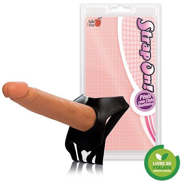 Strap On Cinta Peniana - Cinta Com Pênis Realístico Grande - 18,5x4,5