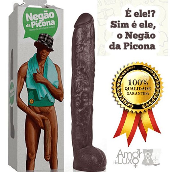 Pênis Prótese Negão da Picona - Piroca - 39cm - adao099