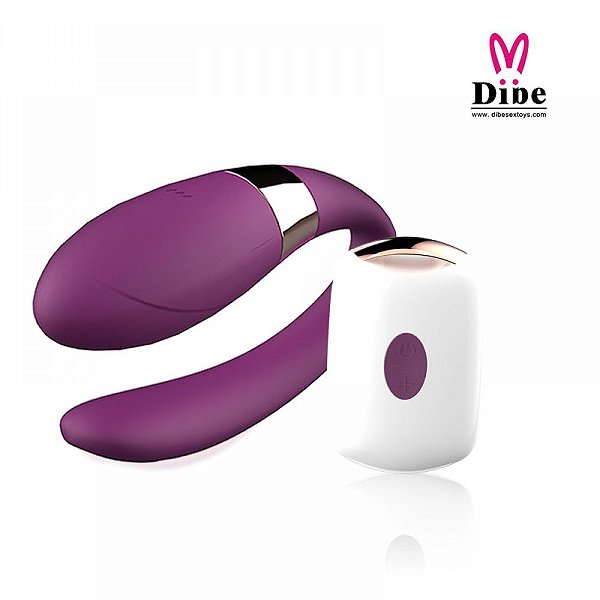 Vibrador para Casal com Controle Wireless Recarregável DIBE SILICONE - 7 modos de vibração