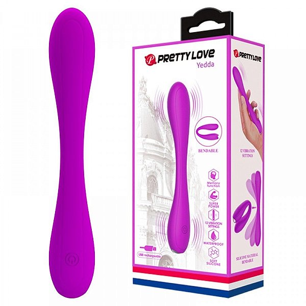 Vibrador Casal Recarregável Ajustável Dispõe de 12 Modos de Vibração YEDDA - PG083/6312