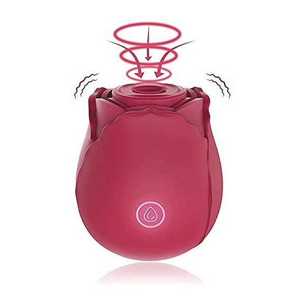 ROSA Estimulador Clitoriano / Massageador Com 10 Modos de Massagem - SU026 / 7076