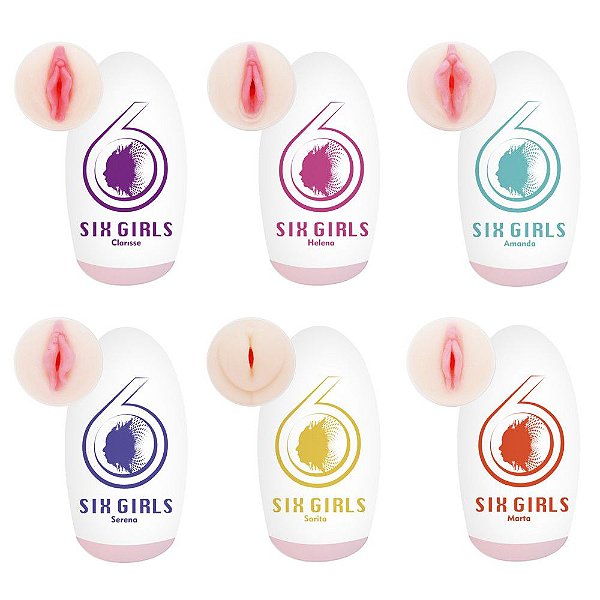 Masturbador EGG em Cyberskin SIX GIRLS Formatos Variados, Vagina, Boca ou Ânus (UNIDADE)