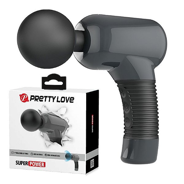 Massageador Hiper Potente e Recarregável - Super Power - Pretty Love - 6826 - MG001 - BW-055013-1