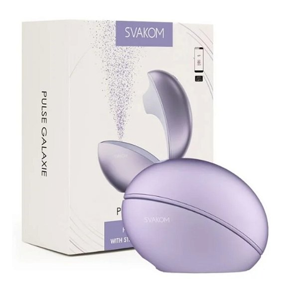 Vibrador Estimulador Interativo com Case Projetor com APP - PULSE GALAXIE MIDNIGHT Lilás SVAKOM - SV0117
