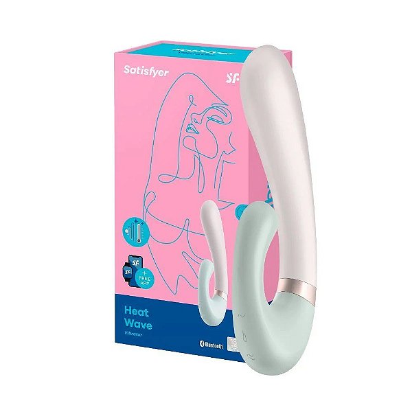 SATISFYER HEAT WAVE APP - VERDE - Aquece e Estimula Ponto G e Clitóris - SF2091