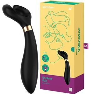 SATISFYER ENDLESS FUN BLUE - Vibrador Multiuso com Diversas Utilidades - Clitóris, Pênis, Ânus, Seios