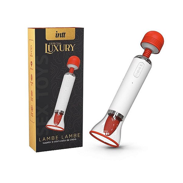 Lambe Lambe Luxury Vibrador com Sugador - Vermelho
